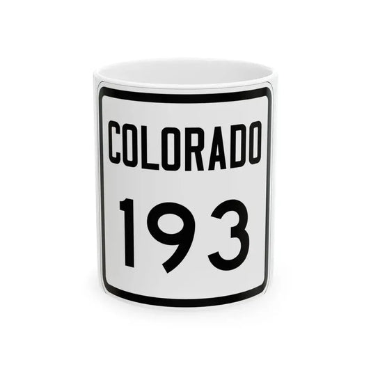 Colorado 193 1946 (Colorado) (Road Sign) White Coffee Mug 11oz - Go Mug Yourself