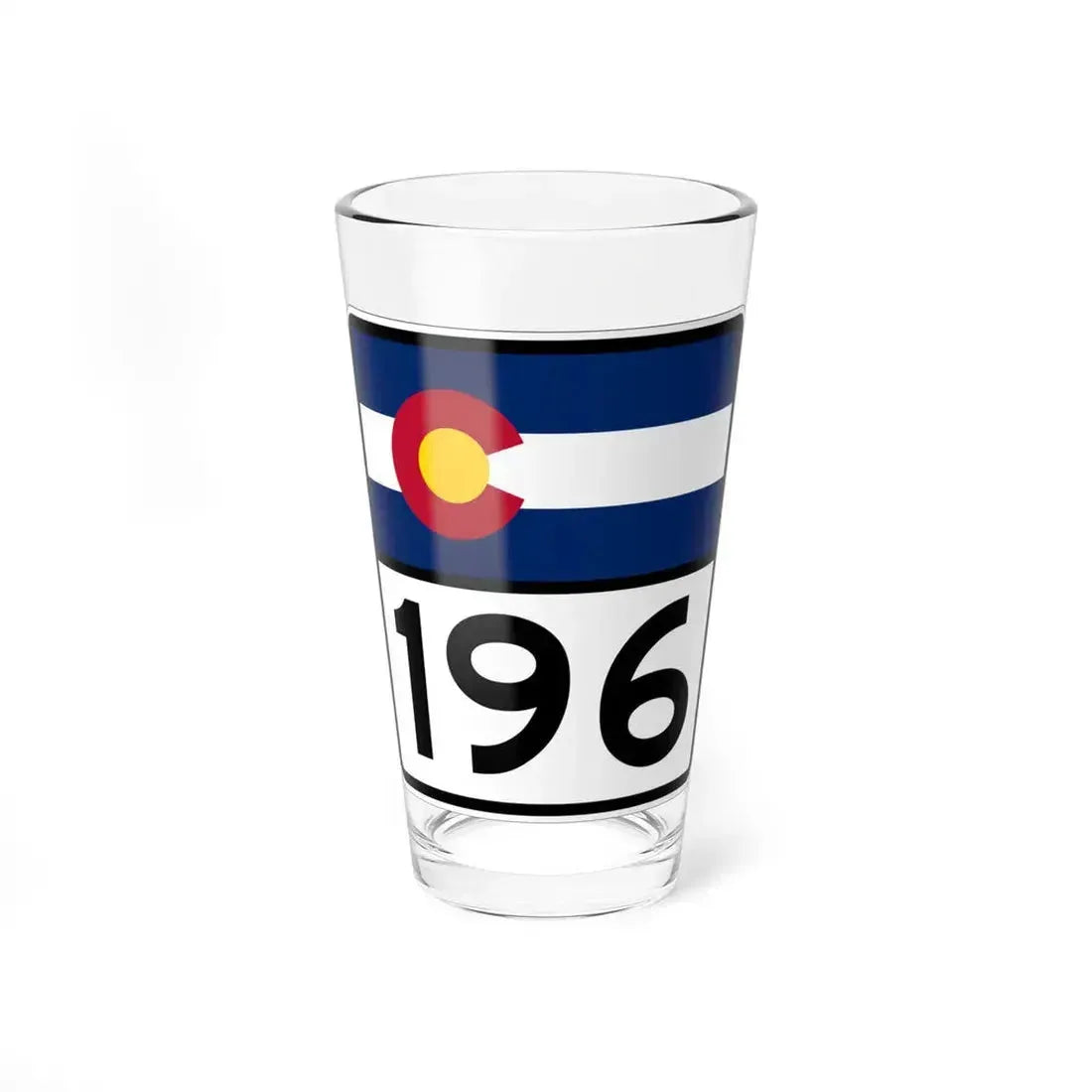 Colorado 196 (Colorado) (Road Sign) Pint Glass 16oz 16oz - Go Mug Yourself
