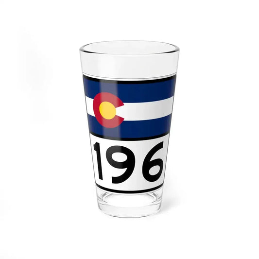 Colorado 196 (Colorado) (Road Sign) Pint Glass 16oz 16oz - Go Mug Yourself