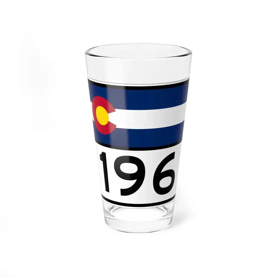 Colorado 196 wide (Colorado) (Road Sign) Pint Glass 16oz 16oz - Go Mug Yourself