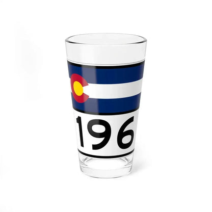 Colorado 196 wide (Colorado) (Road Sign) Pint Glass 16oz 16oz - Go Mug Yourself