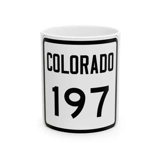 Colorado 197 1946 (Colorado) (Road Sign) White Coffee Mug 11oz - Go Mug Yourself