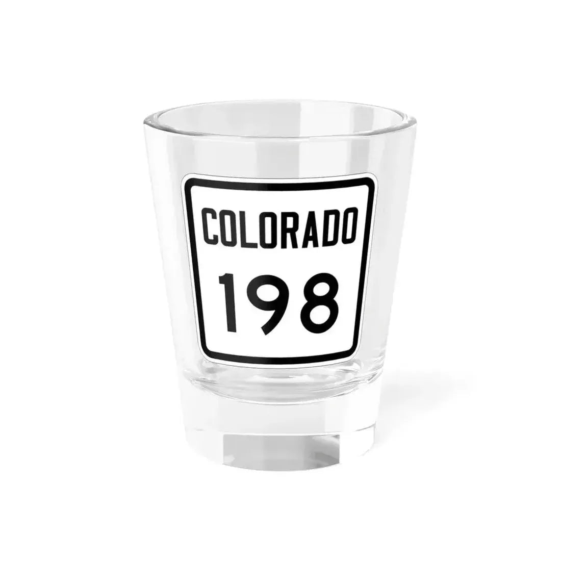 Colorado 198 1946 (Colorado) (Road Sign) Shot Glass 1.5oz 1.5oz - Go Mug Yourself