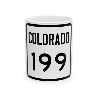 Colorado 199 1946 (Colorado) (Road Sign) White Coffee Mug 11oz - Go Mug Yourself