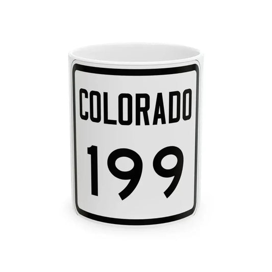 Colorado 199 1946 (Colorado) (Road Sign) White Coffee Mug 11oz - Go Mug Yourself