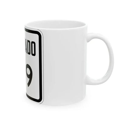 Colorado 199 1946 (Colorado) (Road Sign) White Coffee Mug - Go Mug Yourself