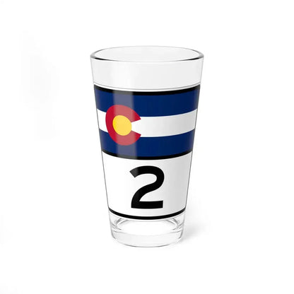 Colorado 2 (Colorado) (Road Sign) Pint Glass 16oz 16oz - Go Mug Yourself