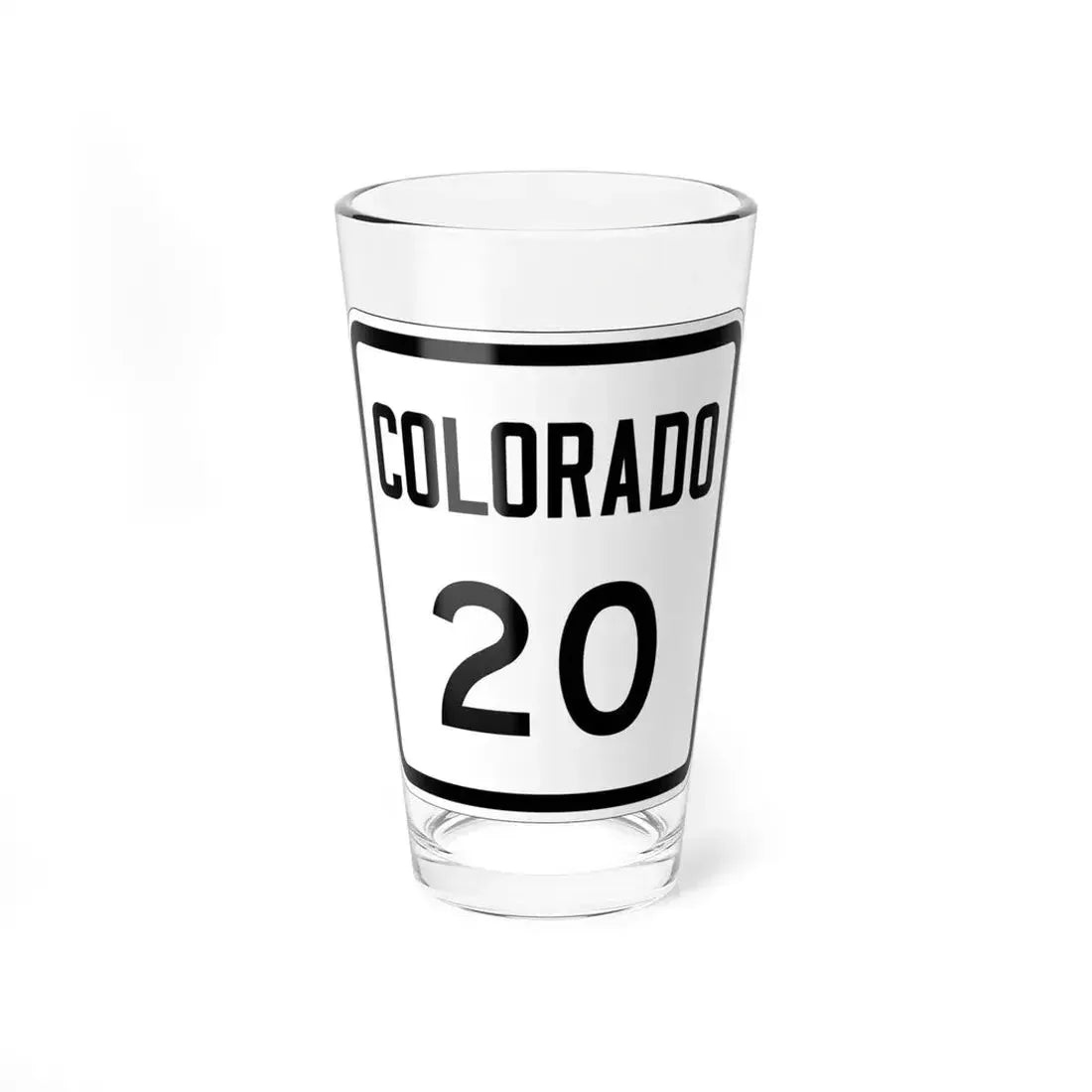 Colorado 20 1946 (Colorado) (Road Sign) Pint Glass 16oz 16oz - Go Mug Yourself