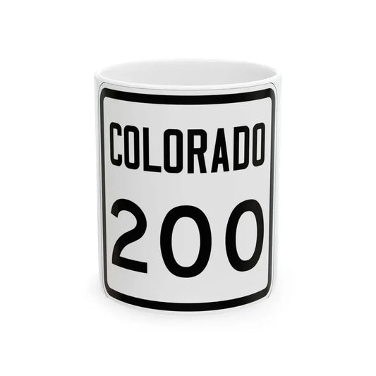 Colorado 200 1946 (Colorado) (Road Sign) White Coffee Mug 11oz - Go Mug Yourself