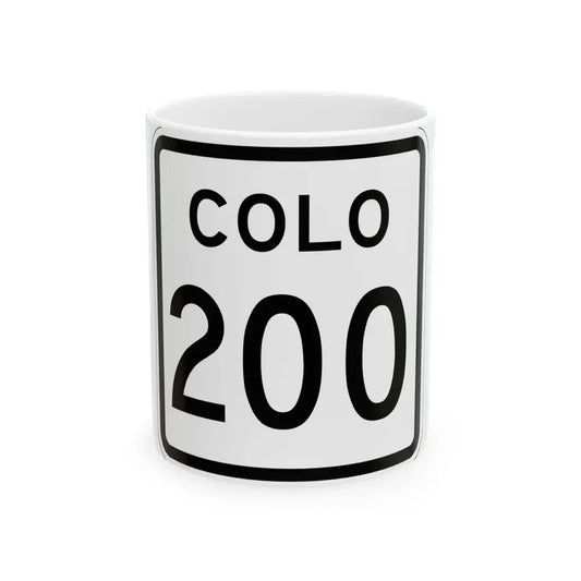 Colorado 200 1952 (Colorado) (Road Sign) White Coffee Mug 11oz - Go Mug Yourself