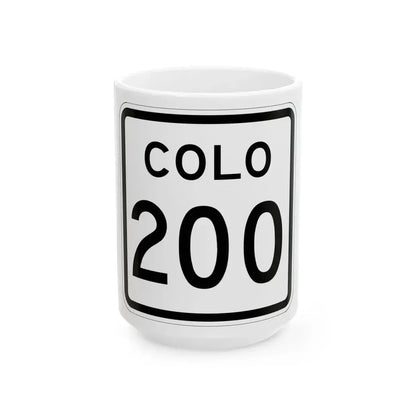 Colorado 200 1952 (Colorado) (Road Sign) White Coffee Mug 15oz - Go Mug Yourself
