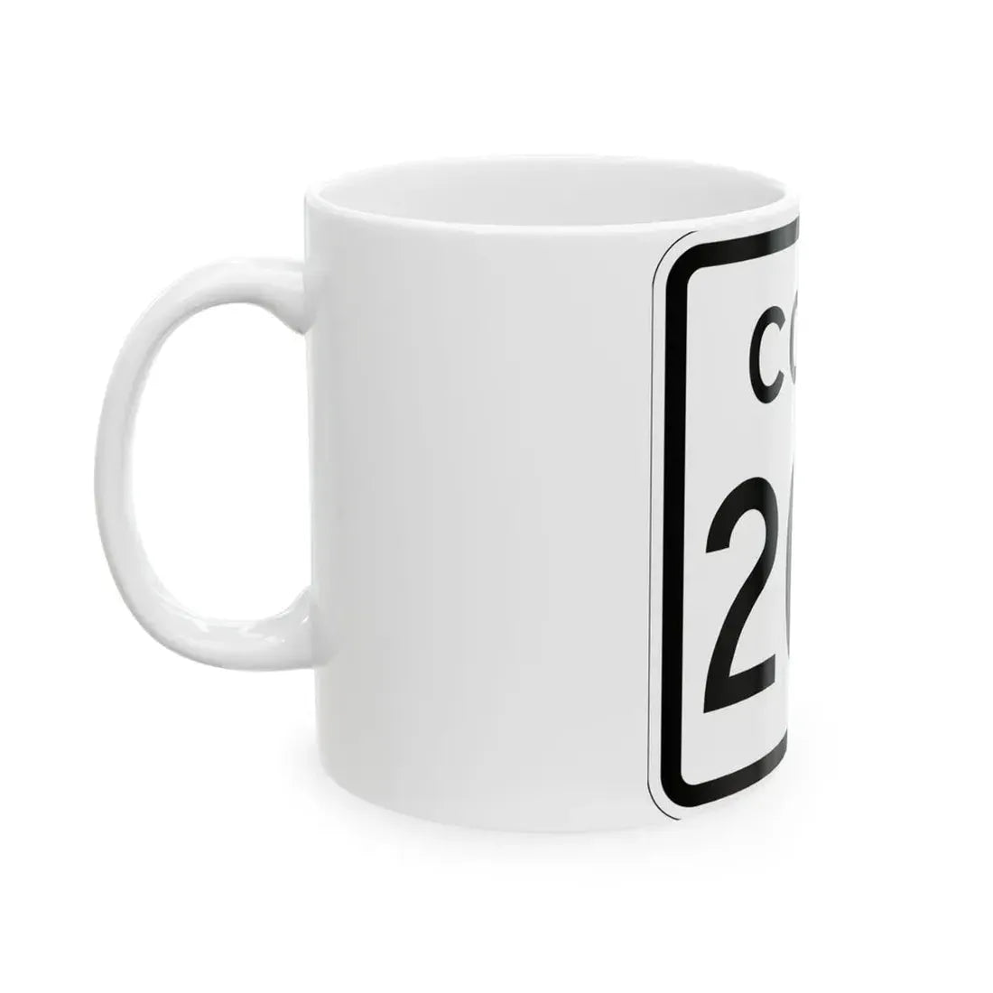 Colorado 200 1952 (Colorado) (Road Sign) White Coffee Mug - Go Mug Yourself