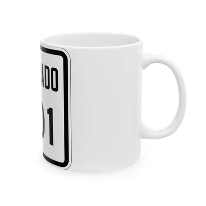 Colorado 201 1946 (Colorado) (Road Sign) White Coffee Mug - Go Mug Yourself