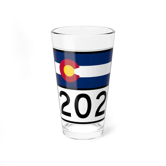 Colorado 202 (Colorado) (Road Sign) Pint Glss 16oz 16oz - Go Mug Yourself
