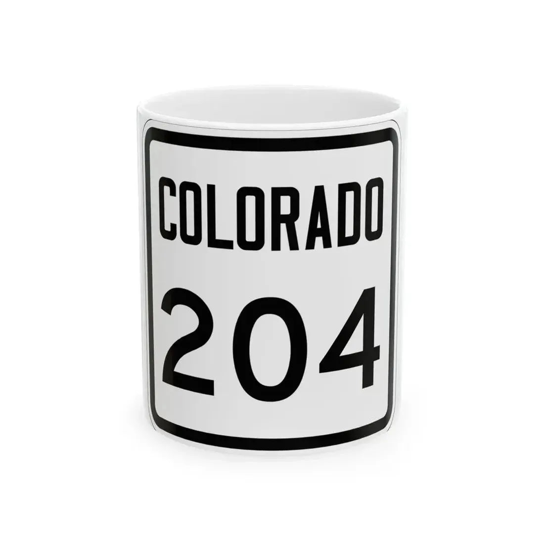 Colorado 204 1946 (Colorado) (Road Sign) White Coffee Mug 11oz - Go Mug Yourself