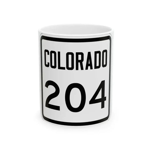 Colorado 204 1946 (Colorado) (Road Sign) White Coffee Mug 11oz - Go Mug Yourself