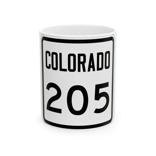 Colorado 205 1946 (Colorado) (Road Sign) White Coffee Mug 11oz - Go Mug Yourself