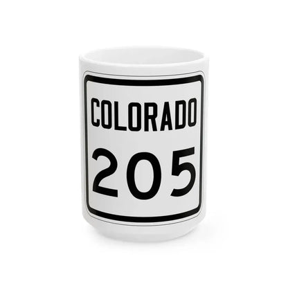 Colorado 205 1946 (Colorado) (Road Sign) White Coffee Mug 15oz - Go Mug Yourself
