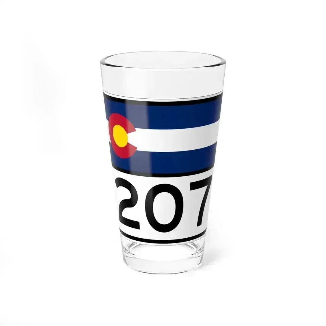 Colorado 207 wide (Colorado) (Road Sign) Pint Glass 16oz 16oz - Go Mug Yourself