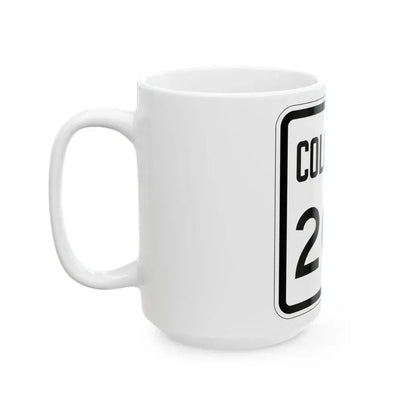 Colorado 208 1946 (Colorado) (Road Sign) White Coffee Mug - Go Mug Yourself