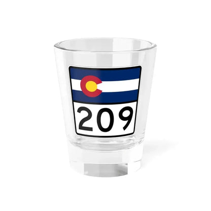 Colorado 209 (Colorado) (Road Sign) Shot Glass 1.5oz 1.5oz - Go Mug Yourself