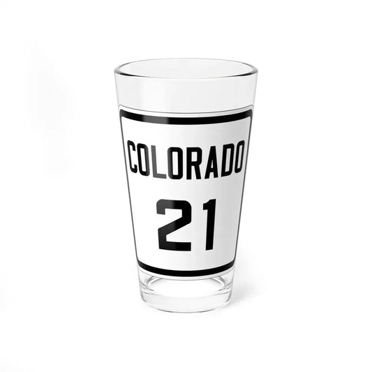 Colorado 21 1926 (Colorado) (Road Sign) Pint Glss 16oz 16oz - Go Mug Yourself