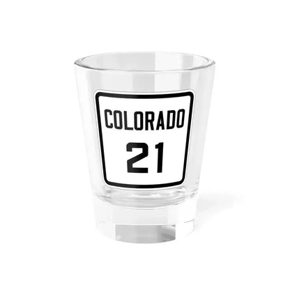 Colorado 21 1926 (Colorado) (Road Sign) Shot Glass 1.5oz 1.5oz - Go Mug Yourself