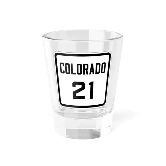 Colorado 21 1926 (Colorado) (Road Sign) Shot Glass 1.5oz 1.5oz - Go Mug Yourself