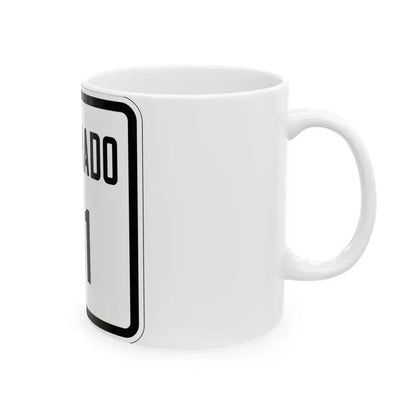 Colorado 21 1946 (Colorado) (Road Sign) White Coffee Mug - Go Mug Yourself