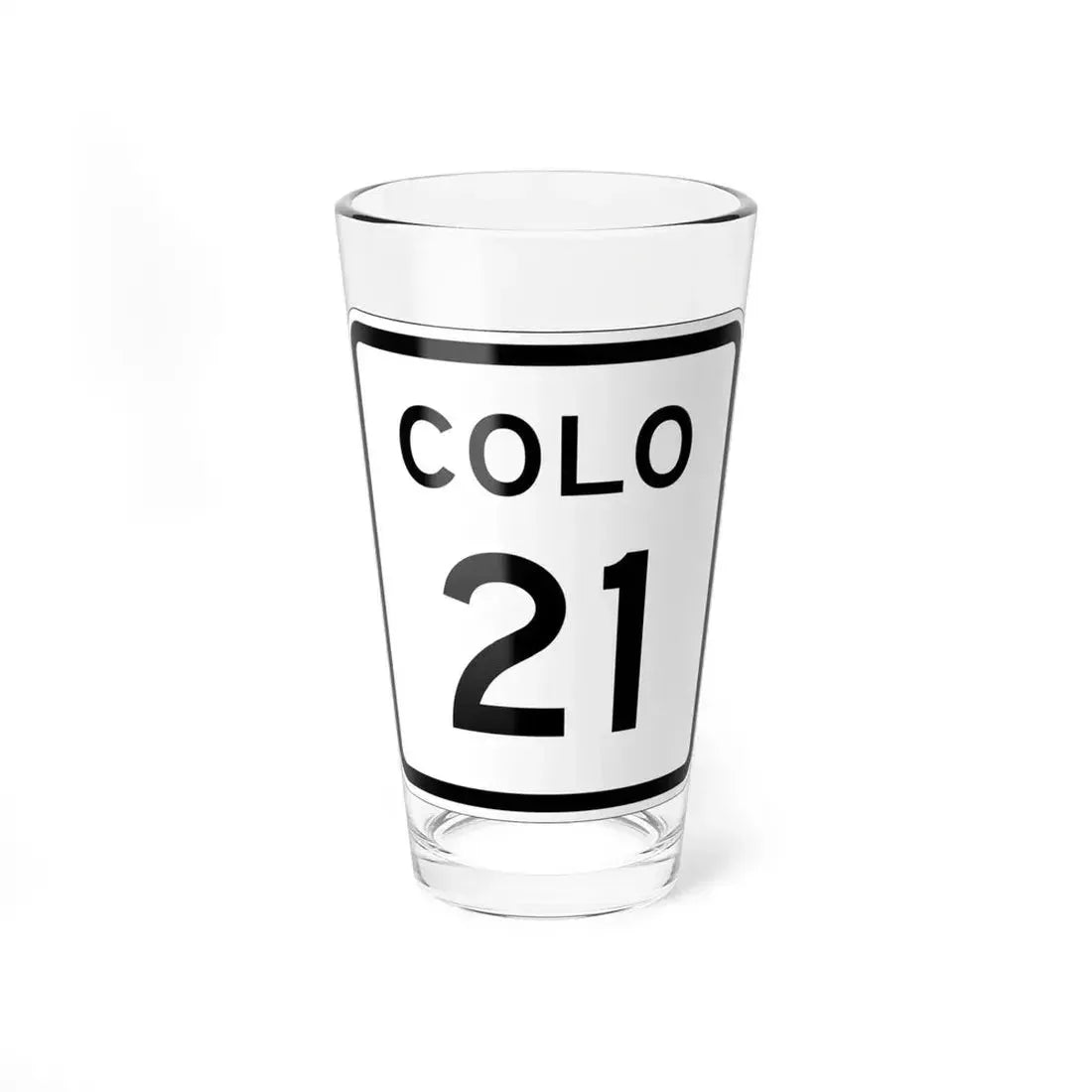 Colorado 21 1952 (Colorado) (Road Sign) Pint Glass 16oz 16oz - Go Mug Yourself