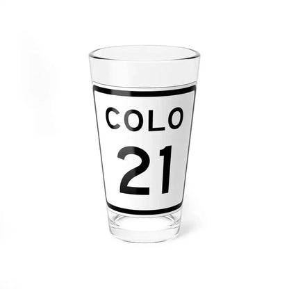 Colorado 21 1952 (Colorado) (Road Sign) Pint Glass 16oz 16oz - Go Mug Yourself