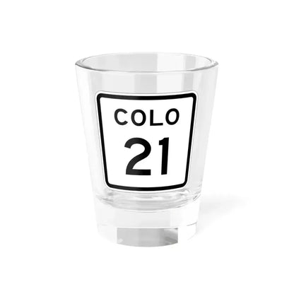 Colorado 21 1952 (Colorado) (Road Sign) Shot Glass 1.5oz 1.5oz - Go Mug Yourself