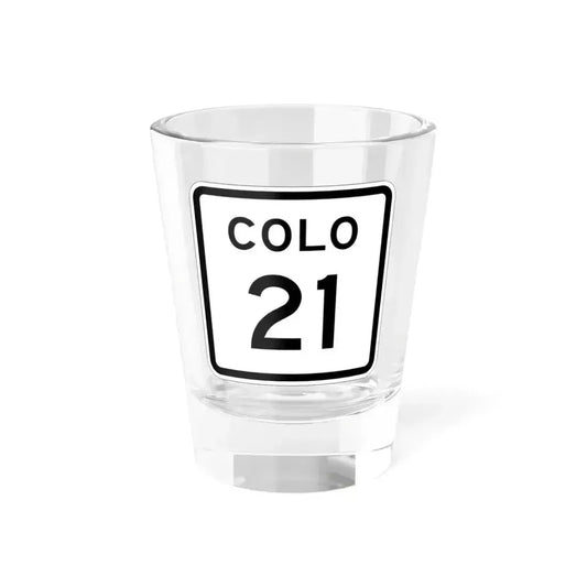 Colorado 21 1952 (Colorado) (Road Sign) Shot Glass 1.5oz 1.5oz - Go Mug Yourself