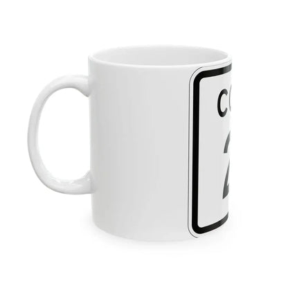 Colorado 21 1952 (Colorado) (Road Sign) White Coffee Mug - Go Mug Yourself
