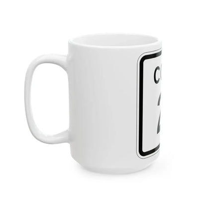Colorado 21 1952 (Colorado) (Road Sign) White Coffee Mug - Go Mug Yourself