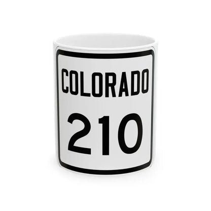 Colorado 210 1946 (Colorado) (Road Sign) White Coffee Mug 11oz - Go Mug Yourself