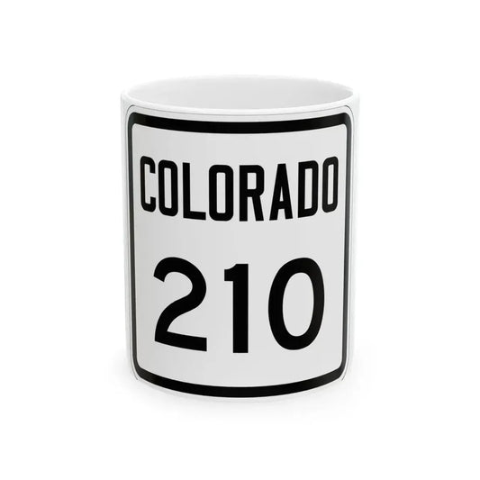 Colorado 210 1946 (Colorado) (Road Sign) White Coffee Mug 11oz - Go Mug Yourself
