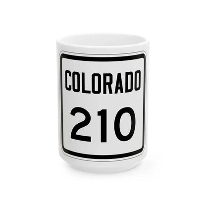 Colorado 210 1946 (Colorado) (Road Sign) White Coffee Mug 15oz - Go Mug Yourself