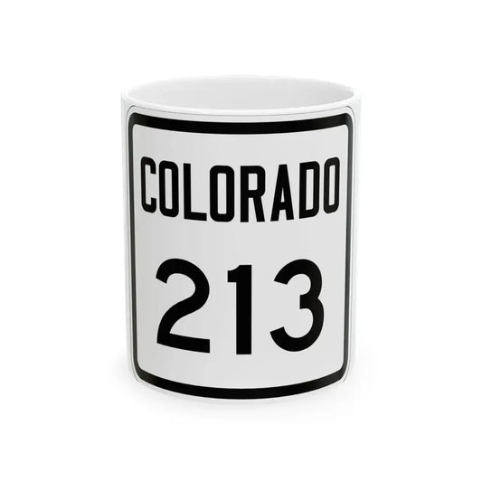 Colorado 213 1946 (Colorado) (Road Sign) White Coffee Mug 11oz - Go Mug Yourself
