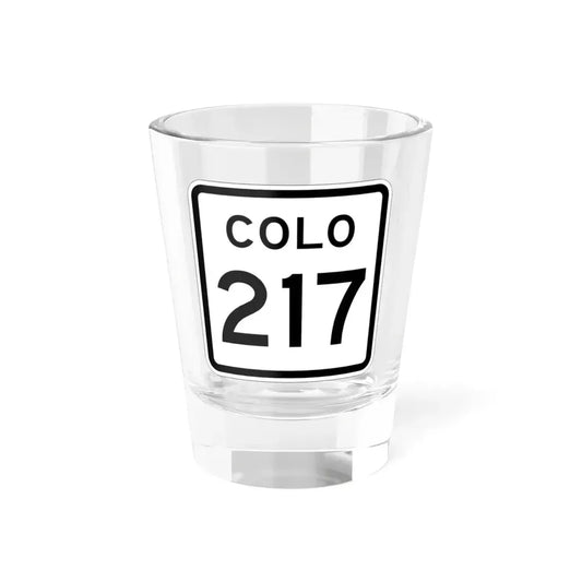 Colorado 217 1952 (Colorado) (Road Sign) Shot Glass 1.5oz 1.5oz - Go Mug Yourself