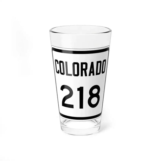 Colorado 218 1946 (Colorado) (Road Sign) Pint Glass 16oz 16oz - Go Mug Yourself
