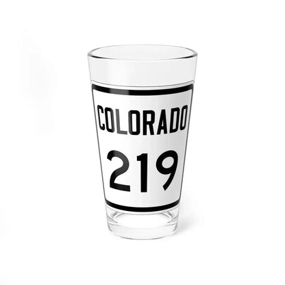 Colorado 219 1946 (Colorado) (Road Sign) Pint Glass 16oz 16oz - Go Mug Yourself