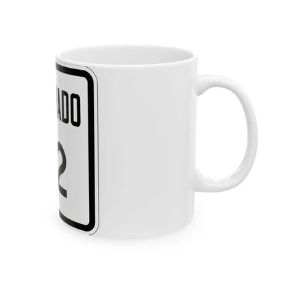 Colorado 22 1946 (Colorado) (Road Sign) White Coffee Mug - Go Mug Yourself