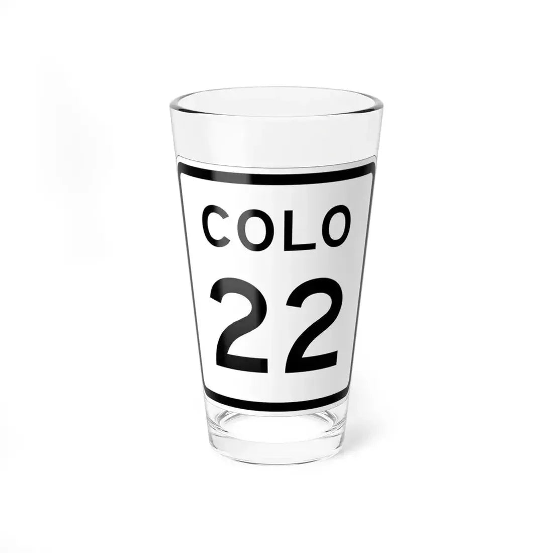 Colorado 22 1952 (Colorado) (Road Sign) Pint Glass 16oz 16oz - Go Mug Yourself