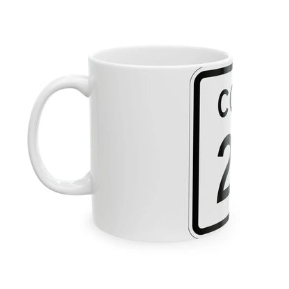 Colorado 22 1952 (Colorado) (Road Sign) White Coffee Mug - Go Mug Yourself