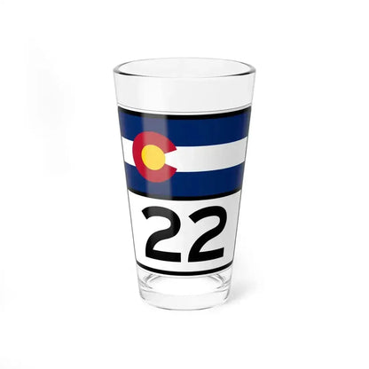Colorado 22 (Colorado) (Road Sign) Pint Glass 16oz 16oz - Go Mug Yourself