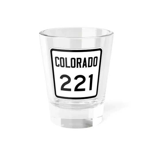 Colorado 221 1946 (Colorado) (Road Sign) Shot Glass 1.5oz 1.5oz - Go Mug Yourself