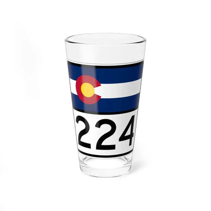 Colorado 224 (Colorado) (Road Sign) Pint Glass 16oz 16oz - Go Mug Yourself
