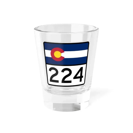 Colorado 224 (Colorado) (Road Sign) Shot Glass 1.5oz 1.5oz - Go Mug Yourself