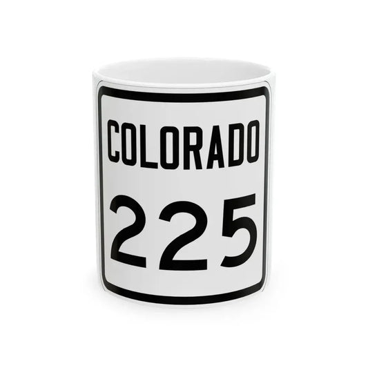 Colorado 225 1946 (Colorado) (Road Sign) White Coffee Mug 11oz - Go Mug Yourself